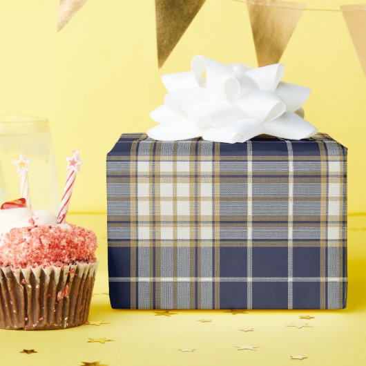 Sierplaid namaak stof inpakpapier rol (Verjaardagsfeest)