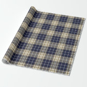 Sierplaid namaak stof inpakpapier rol (Uitgerold)