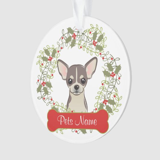  sierplant Chihuahua Ornament (voorkant)