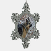 sierplant - German Shepherd Snowflake Tin Sneeuwvlok Ornament (Links)
