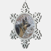 sierplant - German Shepherd Snowflake Tin Sneeuwvlok Ornament (Rechts)