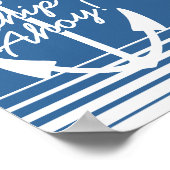 Sierposter zeevaart thema | Schip Ahoy marineanker Poster (Hoek)