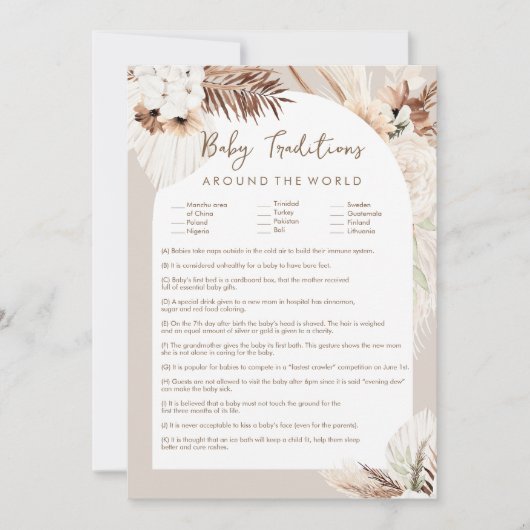 SIERRA Baby Tradities rond de wereld spel Kaart (Voorkant)