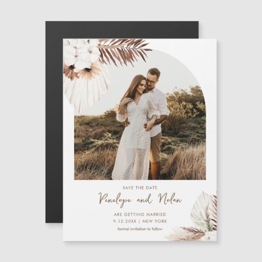 SIERRA Bohemian Arch Foto Save The Date Magnet (Voorkant / Achterkant)