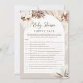 SIERRA Bohemian Baby shower Feud Game Kaart (Voorkant)