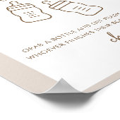 SIERRA Bohemian Bottle Baby shower Spel Poster (Hoek)