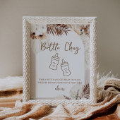 SIERRA Bohemian Bottle Baby shower Spel Poster