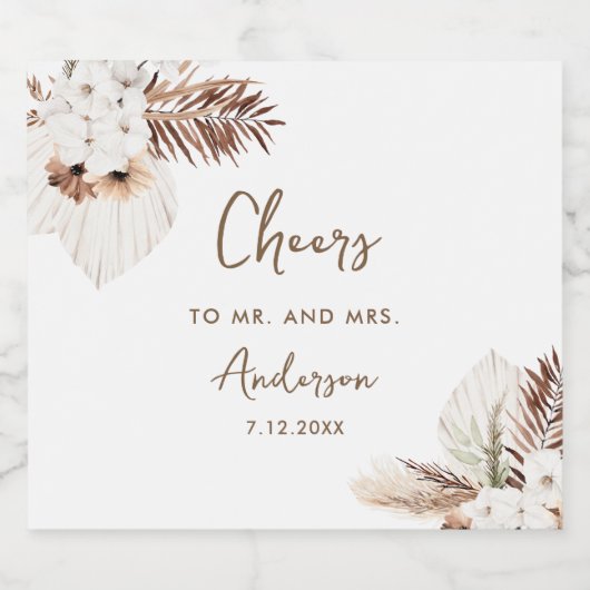 SIERRA Bohemian bruiloft gunst Bier Etiket (Enkel label)