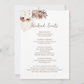 SIERRA Bohemian Gedroogde Palm Bachelorette Party Kaart (Achterkant)