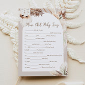 SIERRA Bohemian Naam Die Baby Song Game Kaart