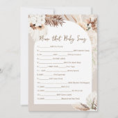 SIERRA Bohemian Naam Die Baby Song Game Kaart (Voorkant)