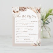 SIERRA Bohemian Naam Die Baby Song Game Kaart (Staand voorkant)