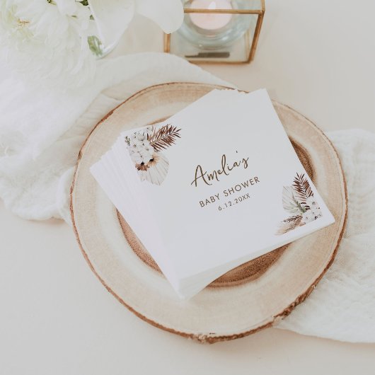 SIERRA Bohemian Pampas-Baby shower Servet