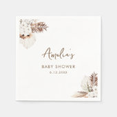 SIERRA Bohemian Pampas-Baby shower Servet (Voorkant)