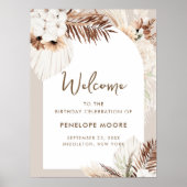 SIERRA Bohemian Verjaardag Welkom Poster Teken (Voorkant)