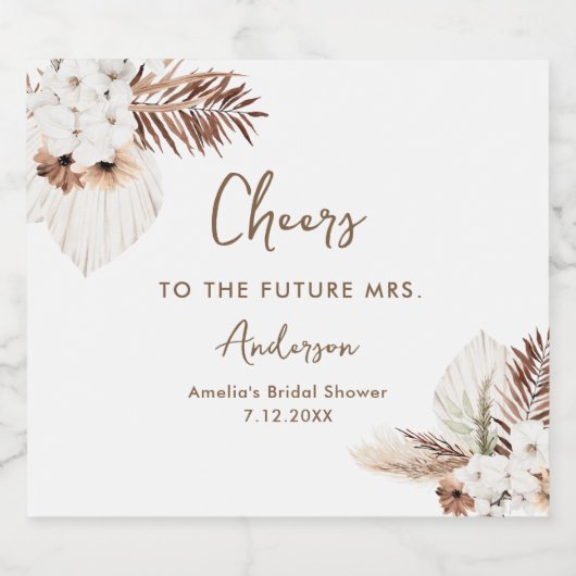 SIERRA Bohemian Vrijgezellenfeest Mini Sparkling Wijnetiket (Enkel label)