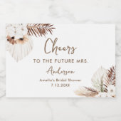 SIERRA Bohemian Vrijgezellenfeest Mini Sparkling Wijnetiket (Enkel label)