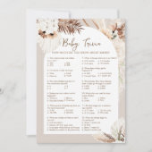 SIERRA Boho Baby Trivia Baby shower Game Kaart (Voorkant)