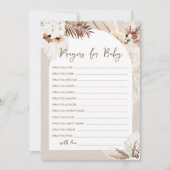 SIERRA Boho bidt voor Baby shower advies Kaart (Voorkant)