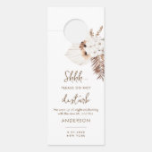 SIERRA Boho bruiloft niet storen, welkomstbrief Deurhanger (Voorkant)