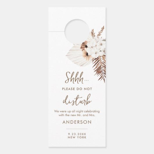 SIERRA Boho bruiloft niet storen, welkomstbrief Deurhanger (Voorkant)