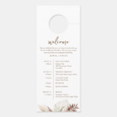 SIERRA Boho bruiloft niet storen, welkomstbrief Deurhanger (Achterkant)