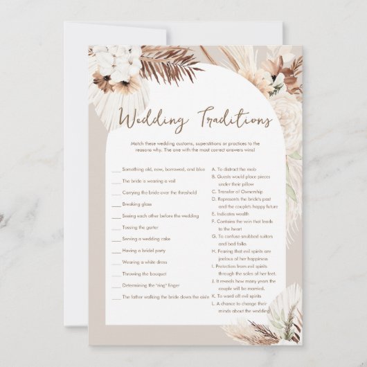 SIERRA Boho Bruiloft Tradities Vrijgezellenfeest G Kaart (Voorkant)