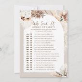 SIERRA Boho die zei het mama papa Baby spel Kaart (Voorkant)