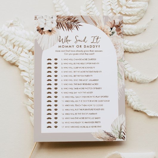 SIERRA Boho die zei het mama papa Baby spel Kaart