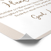 SIERRA Boho Fopspeen Hunt Baby shower Spel Sign Poster (Hoek)