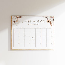 SIERRA Boho Guess De Aankomstdatum Baby Game 16x20 Poster