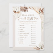 SIERRA Boho Guess de prijs Vrijgezellenfeest spel Kaart (Voorkant)