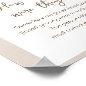 SIERRA Boho Hoe oud waren ze bruids spel teken Poster (Hoek)