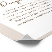 SIERRA Boho Late Night Luiers Baby shower Teken Poster (Hoek)