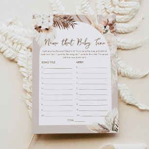 SIERRA Boho Naam Dat Baby Tune Baby shower Spel Kaart