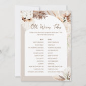 SIERRA Boho Oude vrouwen Tales Baby shower Game Ka Kaart (Voorkant)