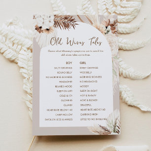 SIERRA Boho Oude vrouwen Tales Baby shower Game Ka Kaart