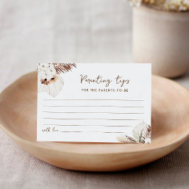 SIERRA Boho Ouderschap Tips Baby shower Advies Kaa Informatiekaartje