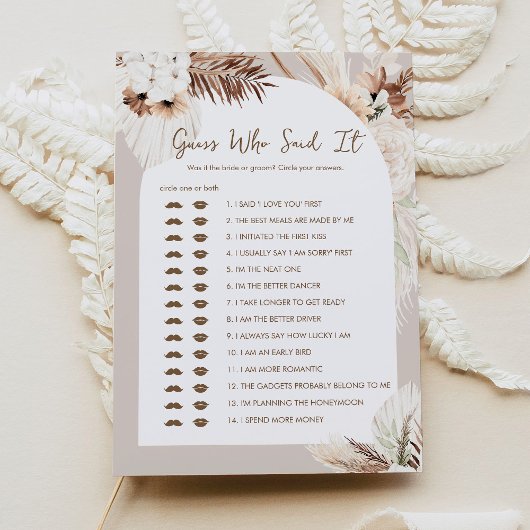 SIERRA Boho raad wie zei het Vrijgezellenfeest spe Kaart