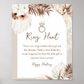 SIERRA Boho Ring Hunt Vrijgezellenfeest Game Sign Poster (Voorkant)