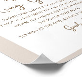 SIERRA Boho Ring Spel Zeg niet Bruid Teken Poster (Hoek)