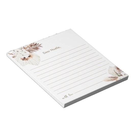 SIERRA Boho Time Capsule Baby shower Notitieblok (Schuin)