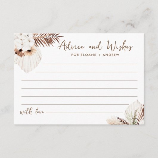 SIERRA Boho trouwadvies en wensen Kaart (Voorkant)