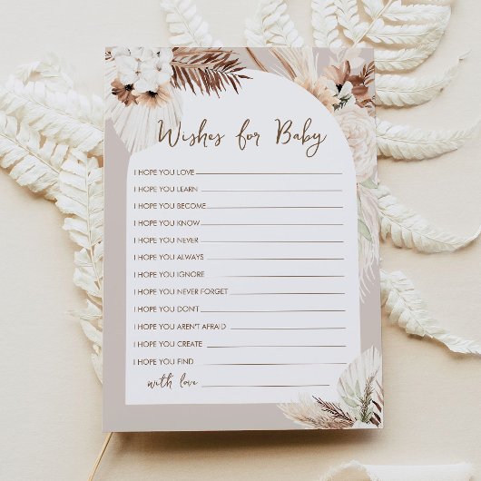 SIERRA Boho wenst voor Baby shower advies Kaart