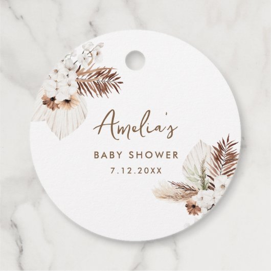 SIERRA Bohomian-Baby shower Bedankjes Labels (Achterkant)