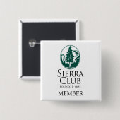 Sierra Club, LID, LID Vierkante Button 5,1 Cm (Voorkant /achterkant)