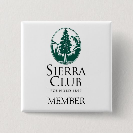 Sierra Club, LID, LID Vierkante Button 5,1 Cm (Voorkant)