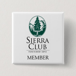 Sierra Club, LID, LID Vierkante Button 5,1 Cm
