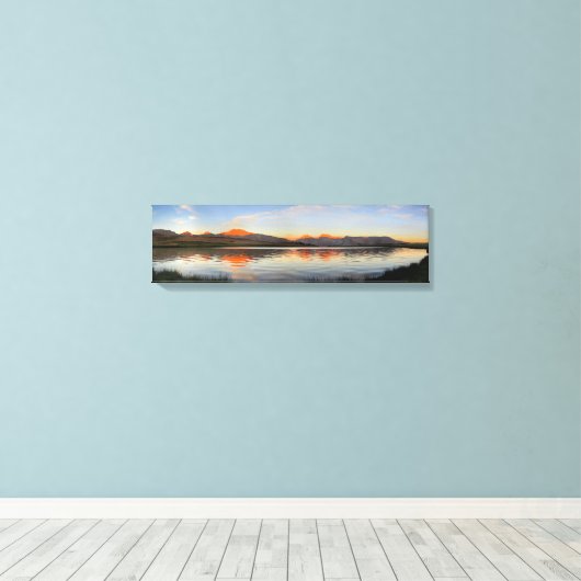 Sierra Crest Sunset - John Muir Trail Canvas Afdruk (Insitu (Houten vloer))