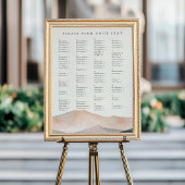 Sierra Dusk | Alphabetical Wedding Seating Chart Poster
